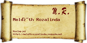 Meláth Rozalinda névjegykártya